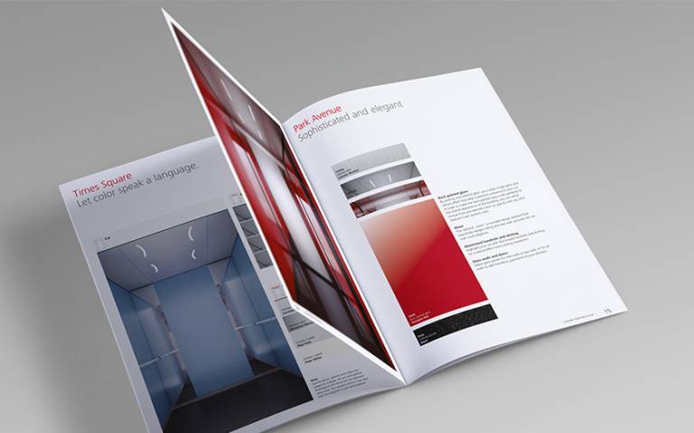 Schindler Management AG Gestaltung von Produktbroschüren für Architekten