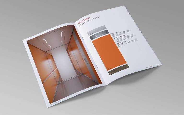 Schindler Management AG Gestaltung von Produktbroschüren für Architekten